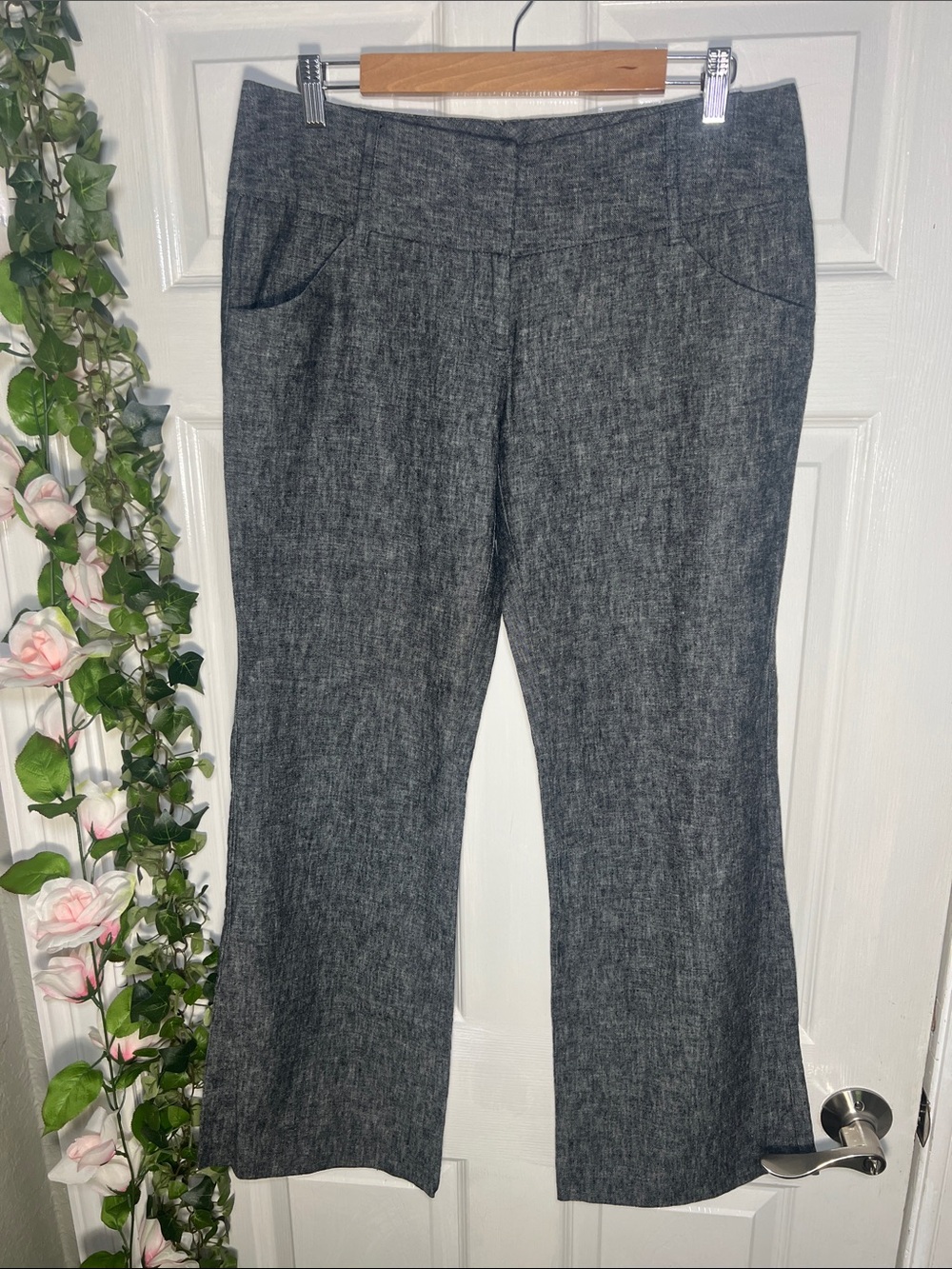 🌹NWOT Classic Gray Women's Linen-Cotton Dress Pants